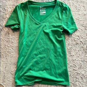 Nike Green V-Neck T-Shirt